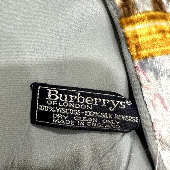Burberry Blue and Brown Plaid Scarf - Picture 6 of 8